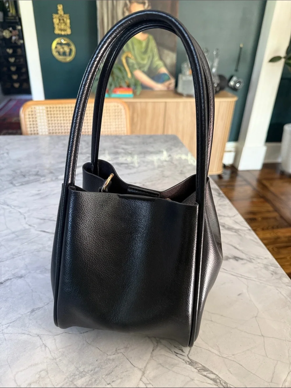 Anthropologie The Hollace Tote Mini Edition Bag in Black - Picture 4 of 9